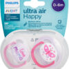 Philips Avent  Happy Ultra Air Πιπίλες Σιλικόνης 0-6 μηνών Πεταλούδα-I Love Mama Σετ 2τμχ - Image 3
