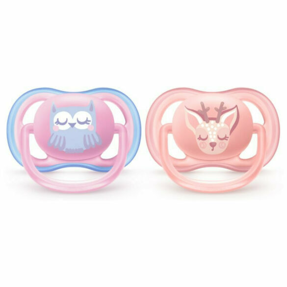 Philips Avent Ultra Air Πιπίλες Σιλικόνης 0-6 μηνών Ελαφάκι-Κουκουβάγια Σετ 2τμχ - Image 2