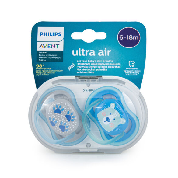 Philips Avent Ultra Air Πιπίλες Σιλικόνης 6-18 μηνών Πατουσάκια Σετ 2τμχ - Image 3