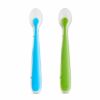 Munchkin Gentle Silicone Βρεφικά Κουτάλια Μπλε/Λαχανί 2τεμ - Image 2