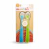 Munchkin Gentle Silicone Βρεφικά Κουτάλια Μπλε/Λαχανί 2τεμ