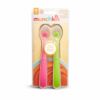 Munchkin Gentle Silicone Βρεφικά Κουτάλια  Ροζ/Λαχανί 2τεμ