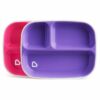 Munchkin Splash Toddler Divided Plates Ροζ/Μωβ 2τμχ