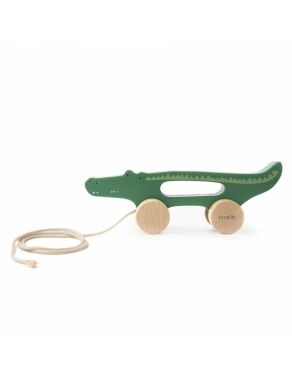 Trixie Baby Wooden Pull-allong Toy Crocodile