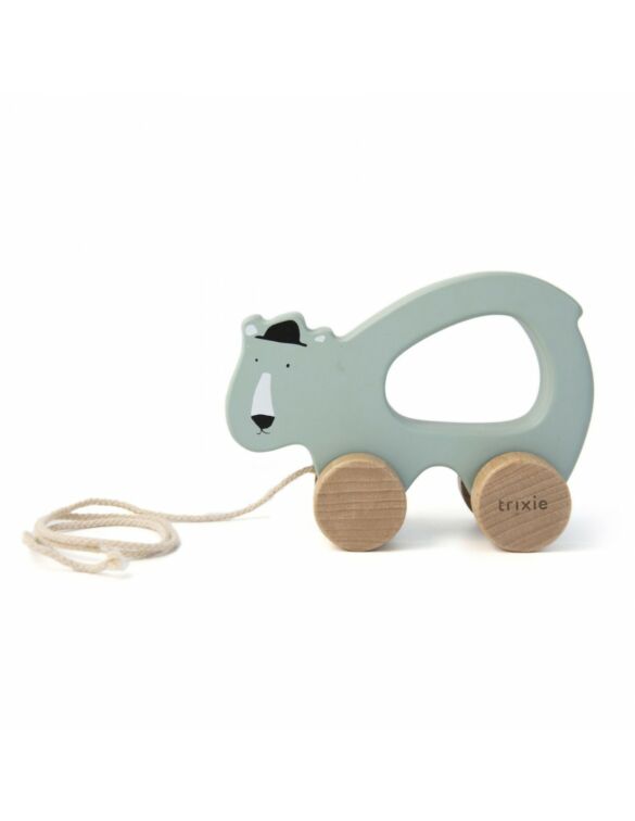 Trixie Wooden Pull Along Toy Mr. Polar Bear